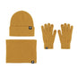 Winter hat men's fleece thickened knitted hat scarf gloves three-piece set thermal hat children