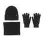 Winter hat men's fleece thickened knitted hat scarf gloves three-piece set thermal hat children
