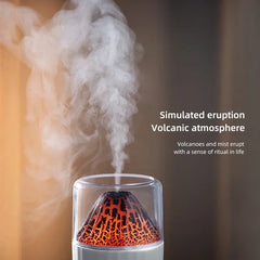 USB Simulation Flame Humidifier with Atmosphere Light Car Fragrance Diffuser Large Mist Maker Home Use Aromatherapy Machine