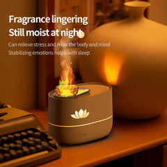 Lotus Flower Air Humidifier USB Aroma Diffuser with LED Lamp Home Mini Aromatherapy Essential Oil Diffuser 350ML