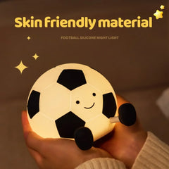 Football Silicone Night Light Rechargeable Sleeping Night Lamp with 3 Level Dimmable Nursery Bedside Lamp For Room Decor
