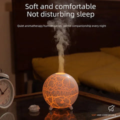 Ultrasonic Planet Aromatherapy Air Humidifier 200ML USB Spray Fragrance Essential Oil Diffuser Colorful Flame Cool Mist Maker