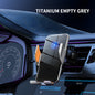 15W Ultra-Thin Aluminum Alloy Fast Wireless Charging Car Mount