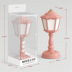 Led Desk Lamps Mini Retro Night Light Touch Room Decor USB Rechargeable Nightlight Eye Protection Bedside Reading Lamp Bedroom