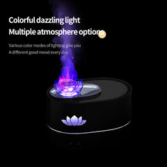 Lotus Flower Air Humidifier USB Aroma Diffuser with LED Lamp Home Mini Aromatherapy Essential Oil Diffuser 350ML