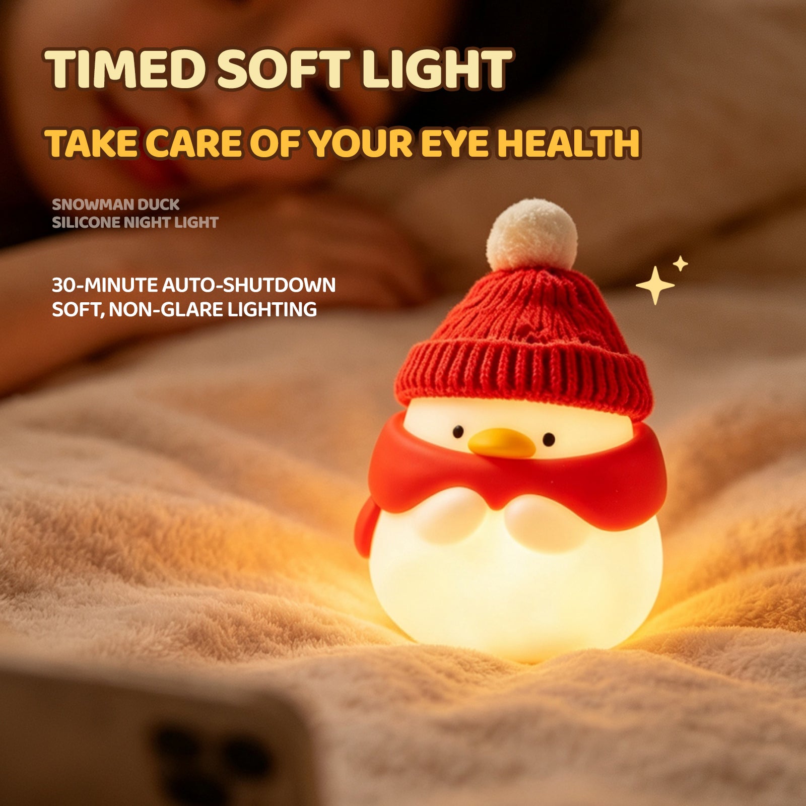 Snowman duck night light main image 2