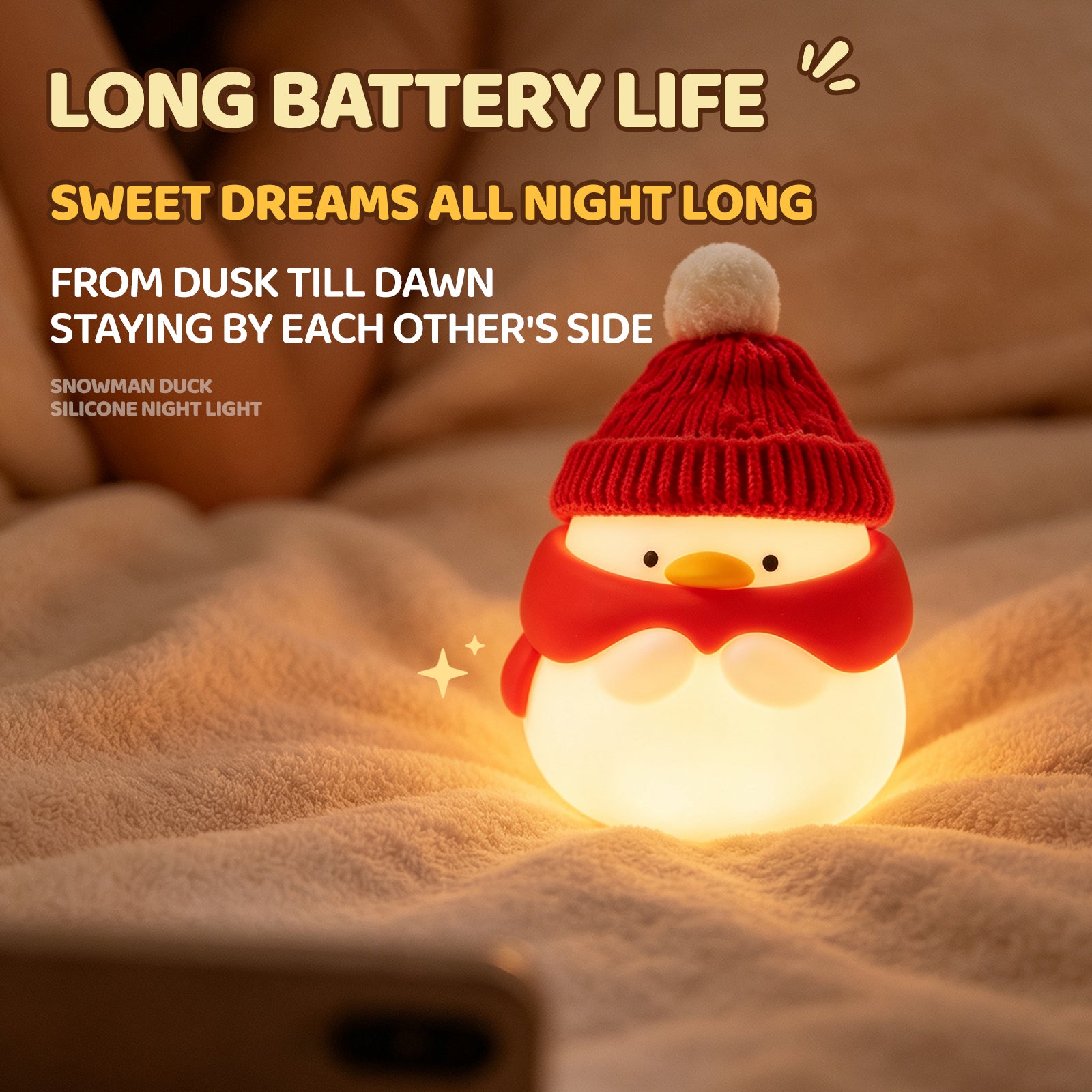 Snowman duck night light main image 5