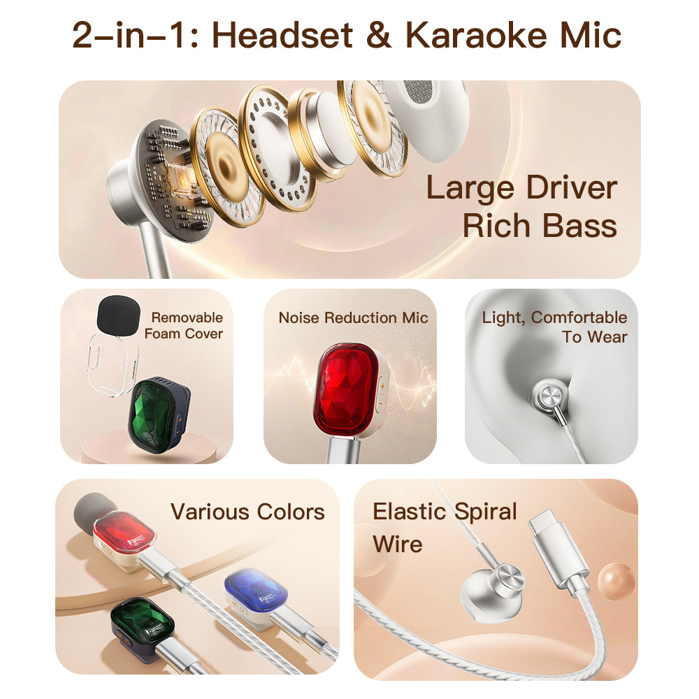 P300 karaoke earphones main image 2