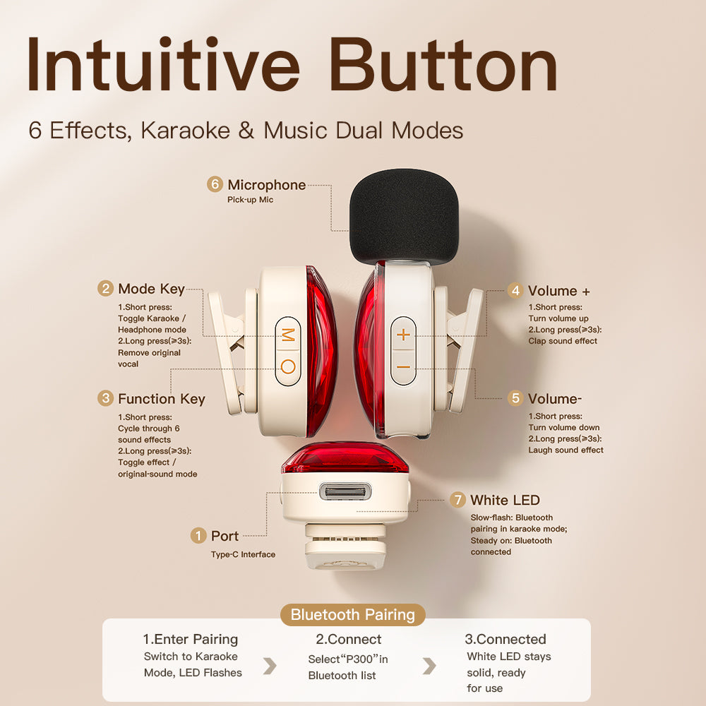 P300 karaoke earphones main image 9