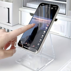 Acrylic Phone Stand - Premium Clear Display Holder - Ideal for Desktop & Countertop Use - Universal Smartphone Display