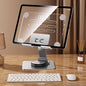 Heavy-Duty Metal Base 360° Rotating Desktop Tablet Stand - Creative Acrylic Panel Universal Holder for Smartphones & Tablets - Silver Metal Base - Wholesale Bulk Supply