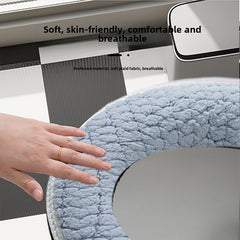 Thickened toilet seat cover with cat design, suitable for all seasons