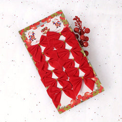 Mini Small Bow Christmas Tree Accessories Hanging Ornaments Christmas Decorations Pendant Desktop Christmas Supplies 12 Packs
