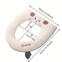 Lambswool thickened universal toilet seat cover