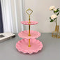 3 Tier Cupcake Stand, European Ruffled or Laciness Dessert Tower Tray for Tea Parties, Dances and Weddings