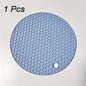 1/4pcs Round Honeycomb Silicone Placemat 17.02 Cm, Heat Insulation Pad, Non-slip Pot Holder, Easy To Clean And High Temperature Resistant Table Mat, Tabletop Protection, Home Kitchen Dining Table Decor