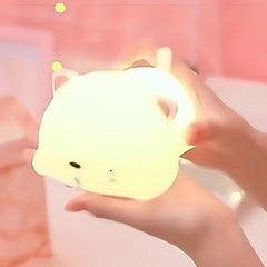 [Cute Kitten Nightlight] Cute Kitten LED Nightlight | Creative Cartoon Cat Doll Decompression Pat Light Child Birthday Gift Toy Night Light Decoration