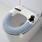 Thickened toilet seat cover with cat design, suitable for all seasons