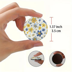 Customizable Glass Photo Fridge Magnets - Circular Personalized Keepsakes for Weddings, Birthdays, Mother’s Day - Durable Home, Office, Car & Storage Decor - Unique Gift Idea, Cute Fridge Magnets, Vibrant Magnet Designs, Glossy Finish Magnets