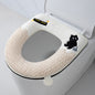 Thickened toilet seat cover with cat design, suitable for all seasons