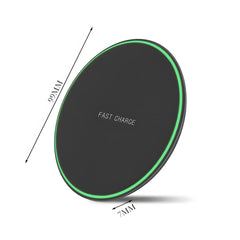 Minimalist Round Desktop Wireless Charger with Ambient Light, Wireless Charging for Phones