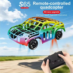 S65 Colorful land and air RC car drone