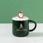 Ceramic Lidded Mug - Christmas Themed Coffee and Tea Cup, Perfect as a Festive Holiday Cup Gift
