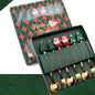 Christmas Style Food-Grade Stainless Steel Cutlery Set in Gift Box, Santa, Christmas Tree