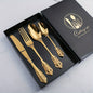 Palace-Style Stainless Steel Flatware Set Gift Box,Knife Spoon And Fork Cutlery Set,